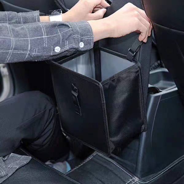 Planet Gates Black Hanging Car Trash Bag Can Premium Waterproof Litter Garbage Bag Organizer 6.25 L Capacity
