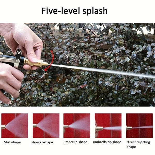 Planet Gates Black High Pressure Water Gun Metal Water Gun High Pressure Power Cleaning Spray Car Garden Tools High Pressure Cleaning Machine Spray Car Water Gun