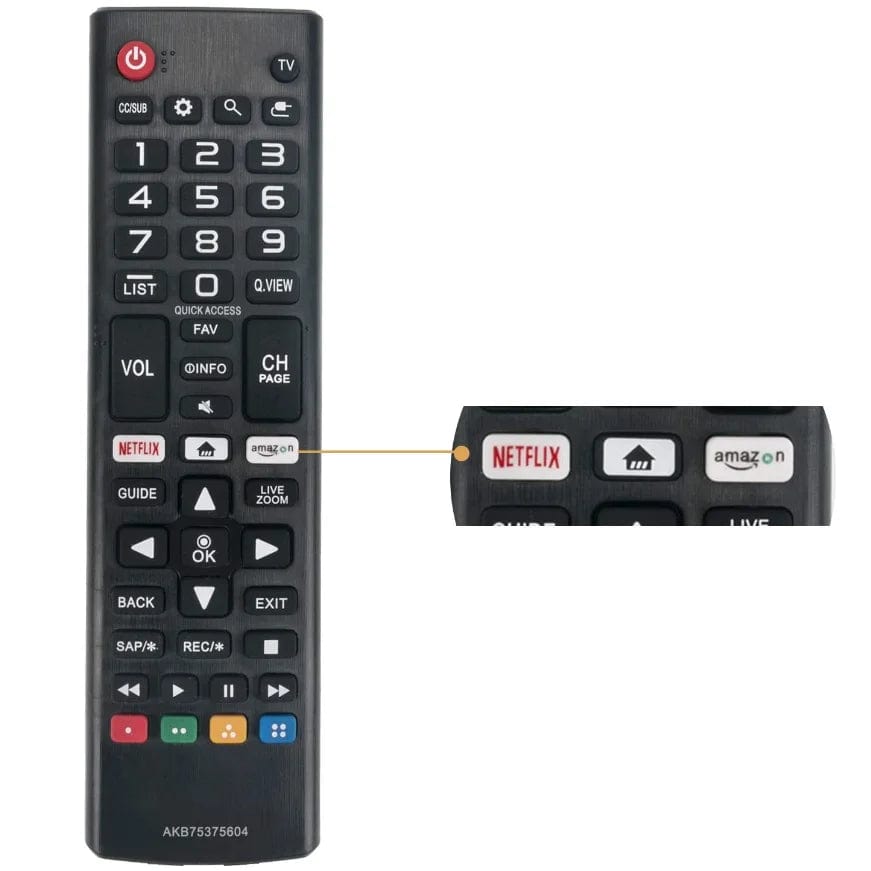Planet Gates black HIGH QUALITY ABS AKB75375604 REMOTE CONTROL FOR LG SMART TV 433MHZ