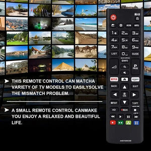 Planet Gates Black HIGH QUALITY ABS REMOTE CONTROL AKB75095308 FOR LG SMART TV 433MHZ