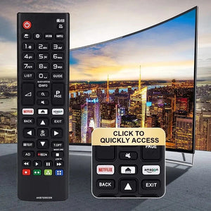 Planet Gates Black HIGH QUALITY ABS REMOTE CONTROL AKB75095308 FOR LG SMART TV 433MHZ