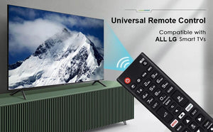 Planet Gates Black HIGH QUALITY ABS REMOTE CONTROL AKB75095308 FOR LG SMART TV 433MHZ