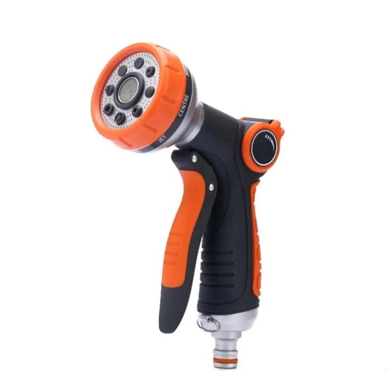 Planet Gates Black Hose Water Spray Gun Adjustable Car Wash Hose Garden Spray Portable High Pressure Gun Sprinkler Nozzle 8 Pattern Water Jet