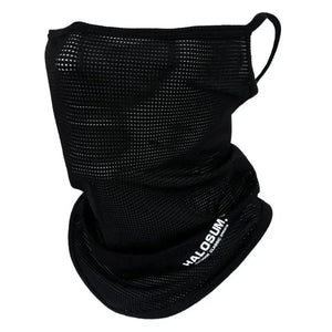 Planet Gates Black Ice Silk Fishing Cycling Bandana Mesh Face Cover Half Mask Hang-Ear Neck Gaiter Cool Tube Scarf Sport Running Hiking Hunting