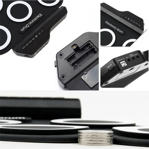 Planet Gates Black Icon Edition 2022New Folding Silicone Hand Roll USB Electronic Drum Portable Practice Drums Pad Kit With Drumsticks Sustain Pedal