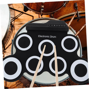 Planet Gates Black Icon Edition 2022New Folding Silicone Hand Roll USB Electronic Drum Portable Practice Drums Pad Kit With Drumsticks Sustain Pedal