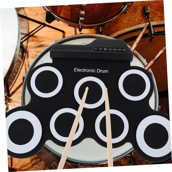 Planet Gates Black Icon Edition 2022New Folding Silicone Hand Roll USB Electronic Drum Portable Practice Drums Pad Kit With Drumsticks Sustain Pedal