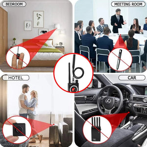 Planet Gates black K18 Multi-function Anti-Candid Cam Wireless Lens Device Finder 1MHz-6.5GHz GSM Audio Bug Finder GPS Signal RF Tracker Detect