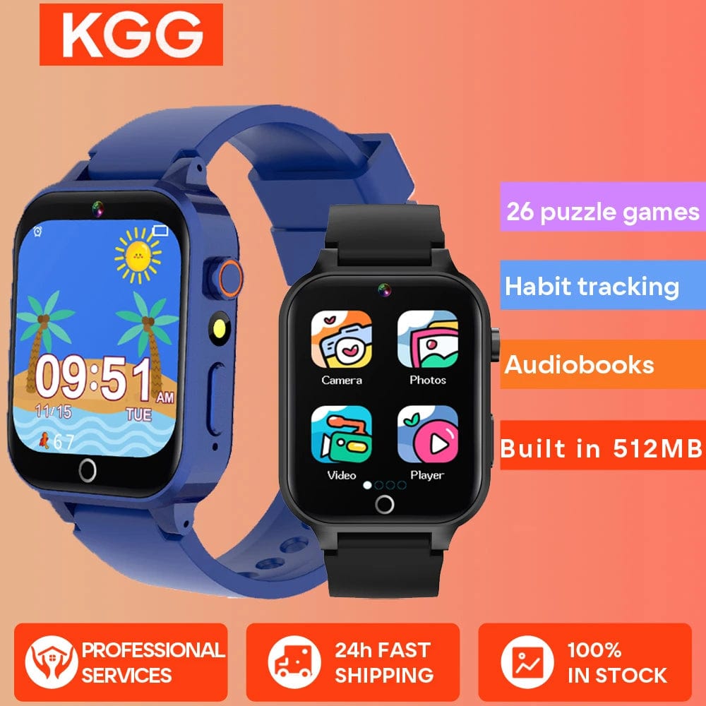 Planet Gates Black KGG Kids Smart Watches For Girls Boys 26 Games Touch Screen  Camera Pedometer Video MP3 Alarm Kids Digital Watch Birthday Gift