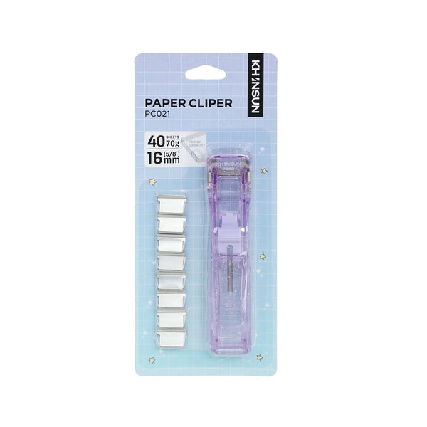 Planet Gates Black KHINSUN Paper Clipper Staplers Push Clamp File Documents Binding Tool Stapling Machine Paper Clips With Refills Office Supplies