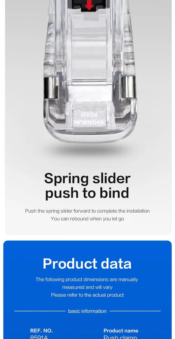 Planet Gates Black KHINSUN Paper Clipper Staplers Push Clamp File Documents Binding Tool Stapling Machine Paper Clips With Refills Office Supplies