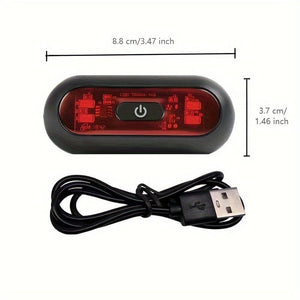 Planet Gates Black Kihous LED Safety Signal Warning Rear Lamp Waterproof Motorcycle Helmet Light Taillight