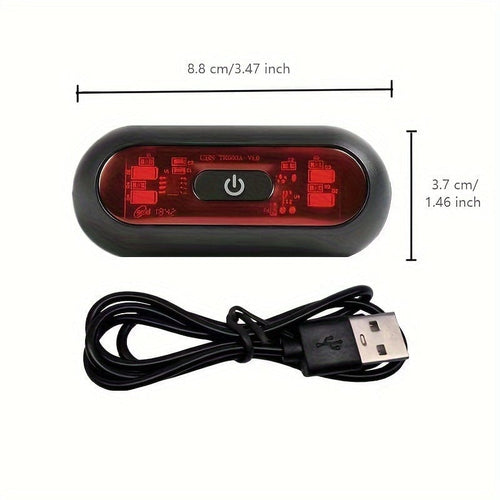 Planet Gates Black Kihous LED Safety Signal Warning Rear Lamp Waterproof Motorcycle Helmet Light Taillight