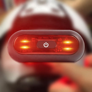 Planet Gates Black Kihous LED Safety Signal Warning Rear Lamp Waterproof Motorcycle Helmet Light Taillight