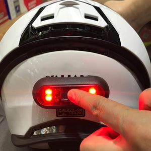 Planet Gates Black Kihous LED Safety Signal Warning Rear Lamp Waterproof Motorcycle Helmet Light Taillight