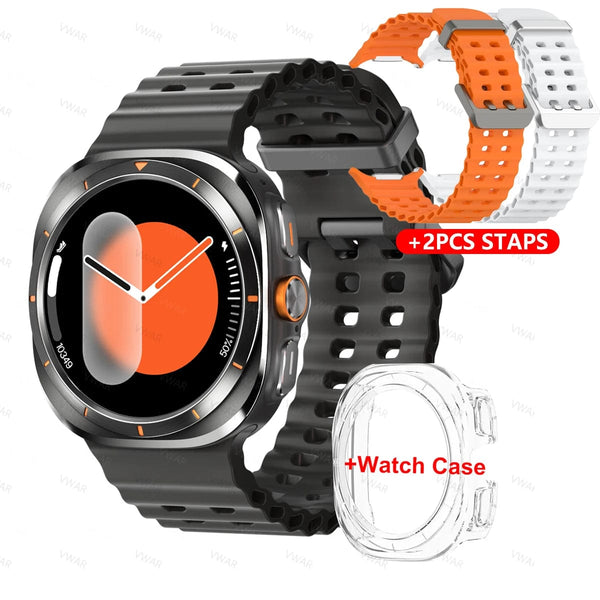 Planet Gates Black Kits Vwar Watch 7 Ultra 47mm Smart Watch IP68 Waterproof Bluetooth Call Compass Smartwatch for Men Women 1.43" AMOLED Screen SpO2