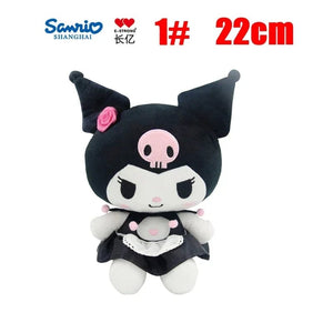 Planet Gates Black Kuromi 22cm Anime Sanrio Kuromi Hello Kitty Kawaii My Melody Stuffed Plush Toys Cute Dolls Pendant Keychain Birthday Party Gift For Girl Kid