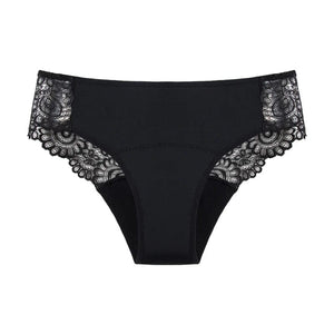 Planet Gates Black / L / 1pc Teenager Menstrual Panties 4-Layer Leakproof Hollow Sexy Lace Fast Absorption Women Underwear Heavy Flow Girls Period Briefs