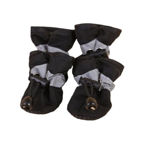 Planet Gates Black / L 4pcs/set Waterproof Pet Dog Shoes  Anti-slip Rain Boots Footwear for Small Cats Dogs Puppy Dog Pet Booties Pet Paw Accessories