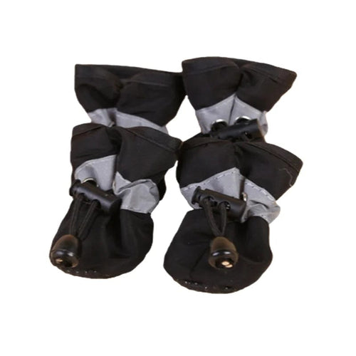 Planet Gates Black / L 4pcs/set Waterproof Pet Dog Shoes  Anti-slip Rain Boots Footwear for Small Cats Dogs Puppy Dog Pet Booties Pet Paw Accessories