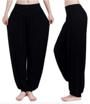 Planet Gates Black / L Women Yoga Pants Women Plus Size Sports Pants Yoga Leggings Colorful Bloomers Dance Yoga TaiChi Pants Modal WomenTrousers