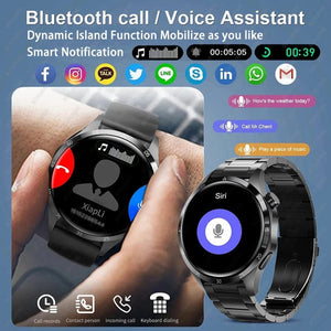 Planet Gates Black leather / NFC GT4 Pro 2024 New GPS Smart Watch Men For Huawei GT4Pro HD Screen Bluetooth Call Watches NFC IP68 Waterproof Blood Sugar Smartwatch Woman