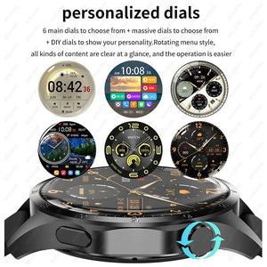 Planet Gates Black leather / NFC GT4 Pro 2024 New GPS Smart Watch Men For Huawei GT4Pro HD Screen Bluetooth Call Watches NFC IP68 Waterproof Blood Sugar Smartwatch Woman