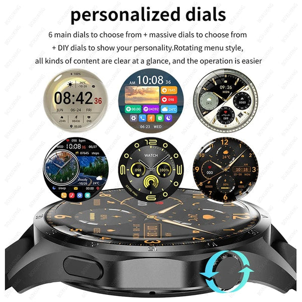 Planet Gates Black leather / NFC GT4 Pro 2024 New GPS Smart Watch Men For Huawei GT4Pro HD Screen Bluetooth Call Watches NFC IP68 Waterproof Blood Sugar Smartwatch Woman