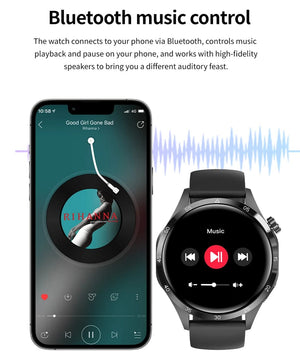 Planet Gates Black leather / NFC GT4 Pro 2024 New GPS Smart Watch Men For Huawei GT4Pro HD Screen Bluetooth Call Watches NFC IP68 Waterproof Blood Sugar Smartwatch Woman