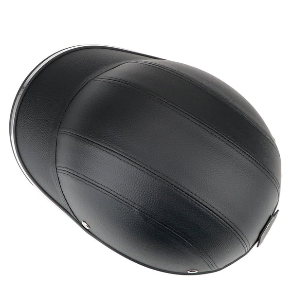 Planet Gates black LEEPEE For Cafe Racer Chopper Scooter Safety Hard Hat Half Face Vintage Summer Cap Motorcycle Half Helmet Baseball Cap Style