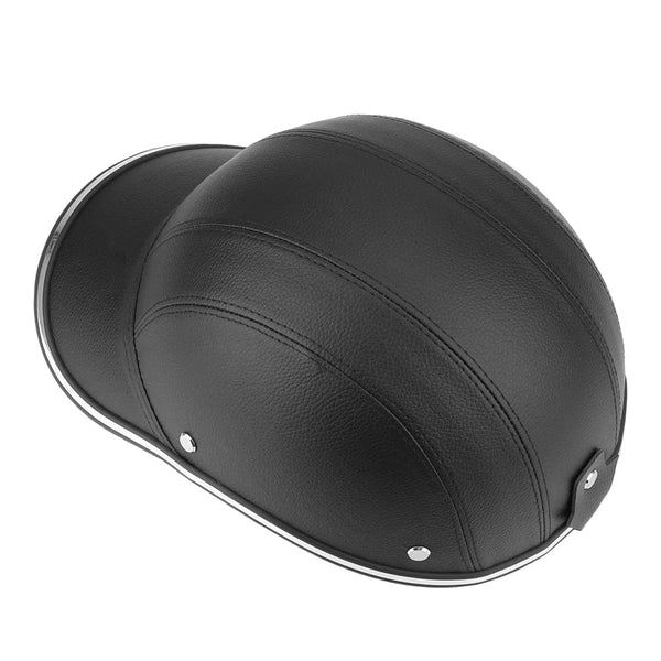 Planet Gates black LEEPEE For Cafe Racer Chopper Scooter Safety Hard Hat Half Face Vintage Summer Cap Motorcycle Half Helmet Baseball Cap Style