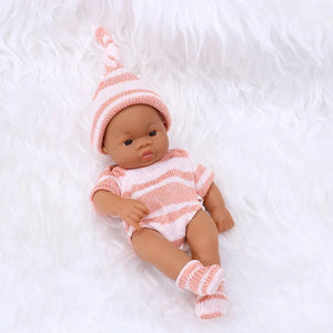 Planet Gates Black Lifelike Dolls African Baby Doll 20cm Soft Touch High Quality Doll for Children Toys