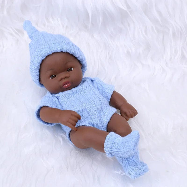 Planet Gates Black Lifelike Dolls African Baby Doll 20cm Soft Touch High Quality Doll for Children Toys