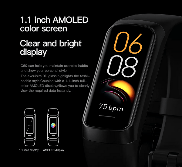 Planet Gates black LIGE Amoled Smart Watch Men 2023 Smart Band Women Heart Rate Blood Smartwartch Waterproof Smart Bracelet Sport Fitness Tracker