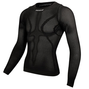 Planet Gates Black long sleeve / XXL-3XL / CHINA DAREVIE Cycling First Layer Man Compression Seamless Bicycle GYM Cycling Inner Man Sports Fishnet Shirt Undershirt Cycling Women