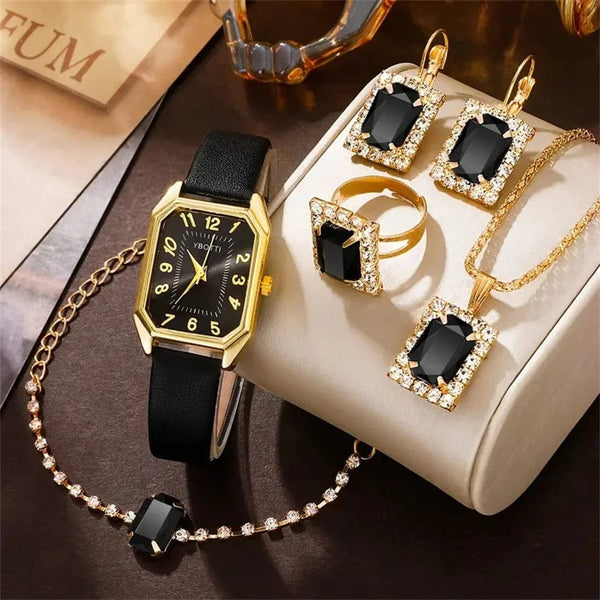 Planet Gates black Luxury Fashion Square Women's Watches Brand Ladies Quartz Wristwatch Classic Simple Femme Blue Leather Band Relogio Feminino