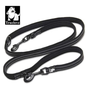 Planet Gates black / M (2cmX200cm) / CHINA Truelove 7 In 1 Multi-Function Adjustable Dog Lead Hand Free Pet Training Leash Reflective Multi-Purpose Dog Leash Walk 2 Dogs