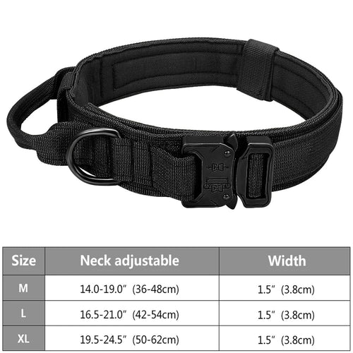 Planet Gates Black / M Tactical Police Dog Collar Military Adjustable Duarable Nylon German Shepard For Medium Large Walking Training Pet Accessories