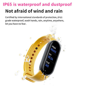 Planet Gates black M6 Smart Watch Men Women Fitness Smart Bracelet Sports Band Heart Rate Blood Pressure Monitor Waterproof Multi-function Watches