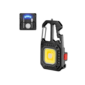 Planet Gates Black-magnet Mini LED Flashlight Portable Work Light Pocket Keychains Flashlight USB Rechargeable For Outdoor Camping Small Lights
