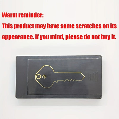 Planet Gates Black Magnetic Key Box Car Key Box Magnet Adsorption Car Bottom Magnetic Suction Anti-lost Hidden Spare Home Key Box Drawer Type