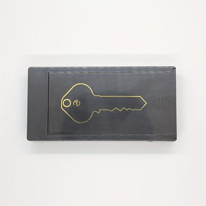 Planet Gates Black Magnetic Key Box Car Key Box Magnet Adsorption Car Bottom Magnetic Suction Anti-lost Hidden Spare Home Key Box Drawer Type
