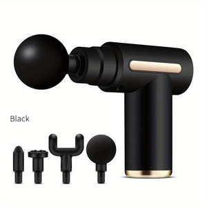 Planet Gates Black Massage Gun, Deep Tissue Muscle Handheld Percussion Massager For Body, Back And Neck Relaxation, Compact Elegant Design, Holiday Gift