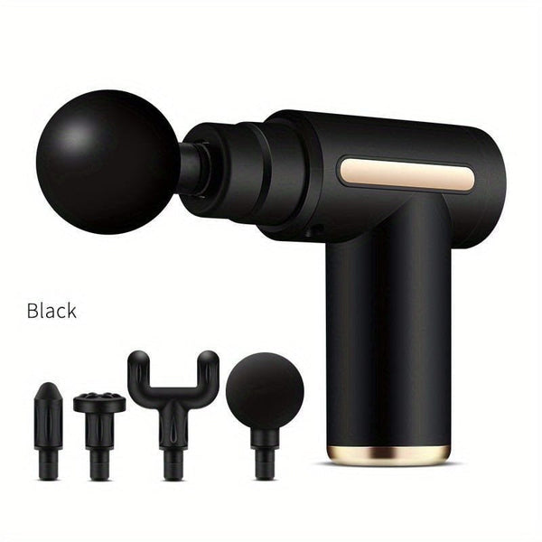 Planet Gates Black Massage Gun, Deep Tissue Muscle Handheld Percussion Massager For Body, Back And Neck Relaxation, Compact Elegant Design, Holiday Gift