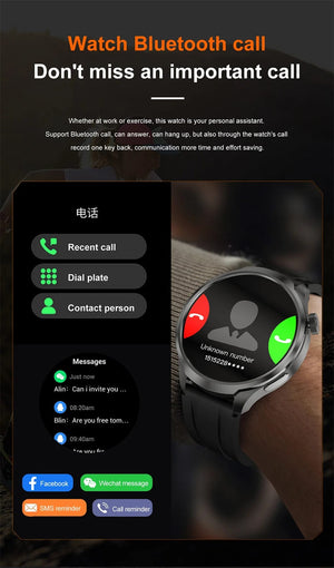 Planet Gates Black mesh belt / For HUAWEI GT5 Watch For HUAWEI GT5 Watch Outdoor Sports Smart Watch Men AMOLED Screen NFC GPS Compass IP68 Waterproof Bluetooth Call SmartWatch Man