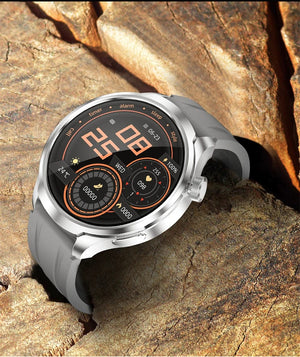 Planet Gates Black mesh belt / For HUAWEI GT5 Watch For HUAWEI GT5 Watch Outdoor Sports Smart Watch Men AMOLED Screen NFC GPS Compass IP68 Waterproof Bluetooth Call SmartWatch Man