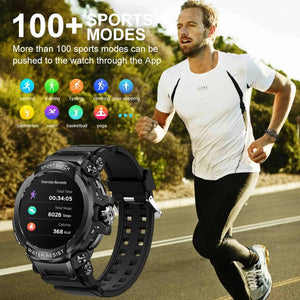 Planet Gates Black MEVADEN 1.5" Bluetooth Call GPS Smart Watch Men 120+ Sports Fitness Tracker Health Monitor Smartwatch for Android IOS 600mAh T90
