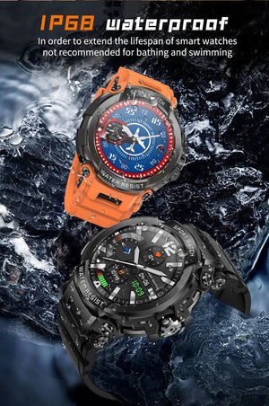 Planet Gates Black MEVADEN 1.5" Bluetooth Call GPS Smart Watch Men 120+ Sports Fitness Tracker Health Monitor Smartwatch for Android IOS 600mAh T90