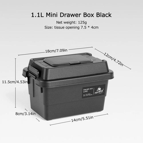Planet Gates Black Mini Box Outdoor Camping Folding Storage Box 30L Large Capacity Car Storage Food Box Outdoor Travel Picnic Storage Bin Camping Equipment