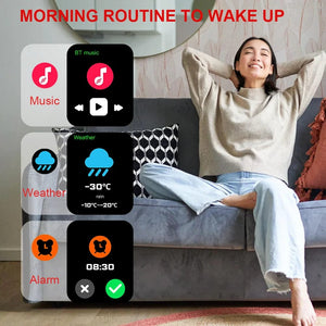 Planet Gates Black ML H9 New Smart Watch 2.01 Inch HD Display Answer Make Call Message Preview Sport Modes DIY Dial Weather Forecast For Men Women